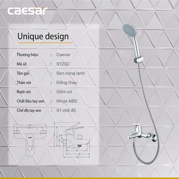 Sen Cây Nóng Lạnh Caesar S123C+BS125