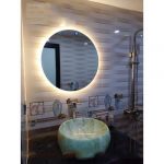 Gương phòng tắm tròn LED hắt ngoài 60cm Milor ML008