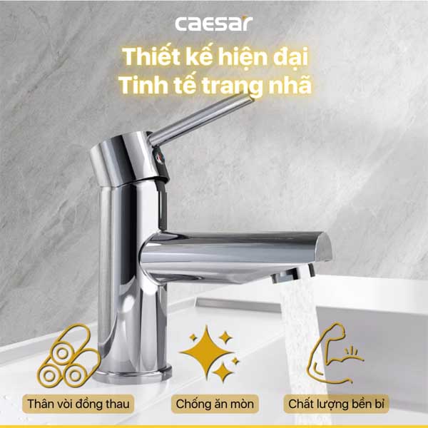 Vòi Rửa Lavabo Nóng Lạnh Caesar B350CU