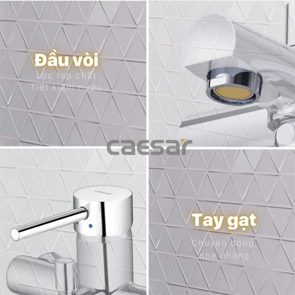 Vòi Sen Tắm Nóng Lạnh Caesar S353C