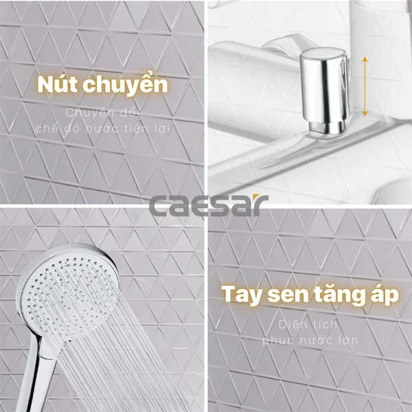 Vòi Sen Tắm Nóng Lạnh Caesar S353C
