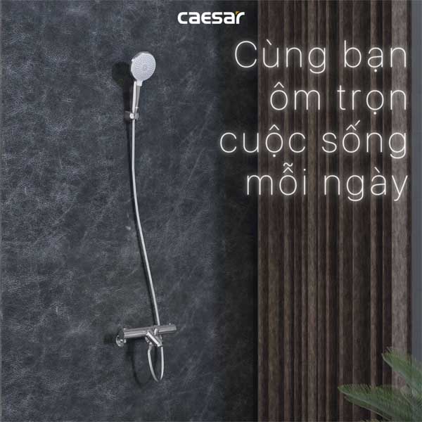 Vòi Sen Nhiệt Độ 3 Chế Độ  Caesar TS617