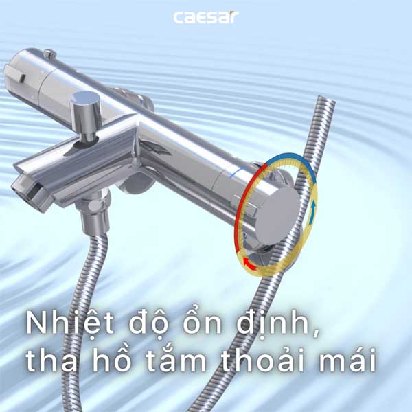 Vòi Sen Nhiệt Độ 3 Chế Độ Caesar TS617