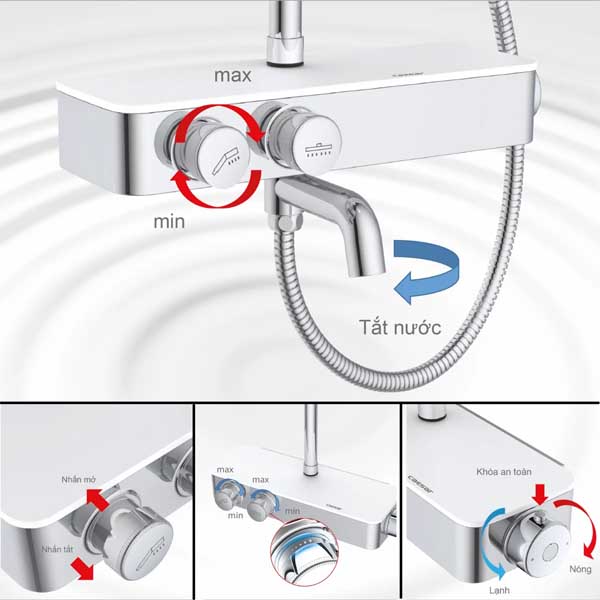 Sen Cây Tắm Đứng Nhiệt Độ Caesar S788C