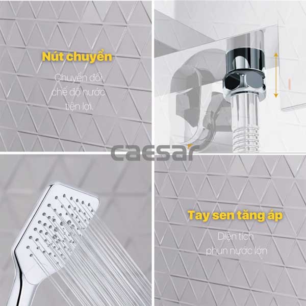 Sen Tắm Nóng Lạnh 3 Chế Độ Caesar S843C