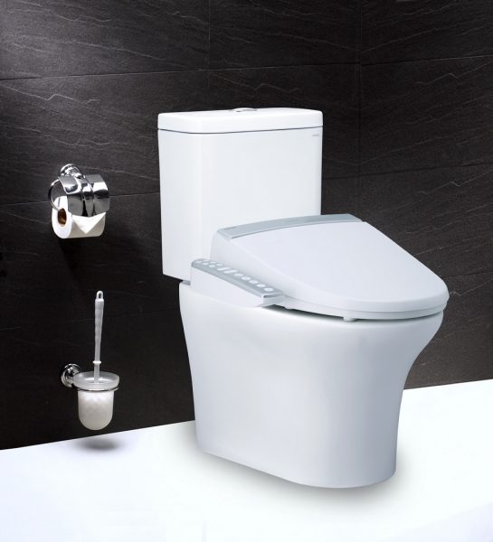 Bàn cầu kết hợp nắp điện tử Caesar CD1341 +TAF200H