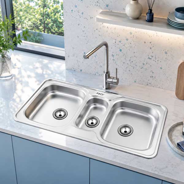 Chậu rửa 3 hố dương vành AMY - AM 106D