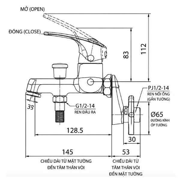 Sen tắm nóng lạnh AMY AM6000N 1