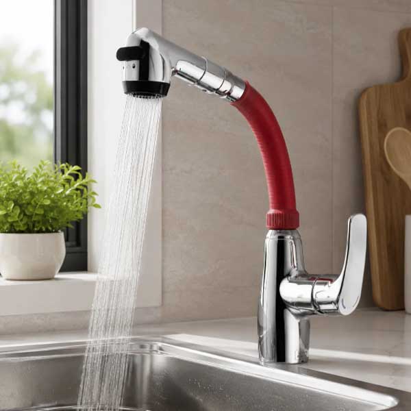 Vòi bếp nóng lạnh cần mềm rút dây AMY AM6006-R 2 Vòi bếp nóng lạnh cần mềm rút dây AMY AM6006-R