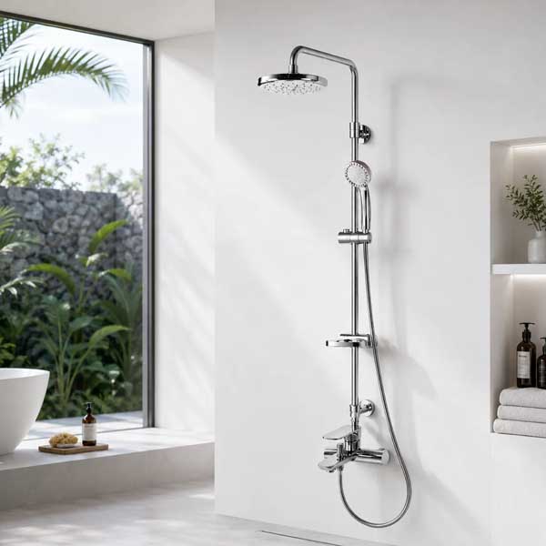 Bộ cần trượt sen tắm kết hợp van gật gù nóng lạnh AMY AM6016 2 Bộ cần trượt sen tắm kết hợp van gật gù nóng lạnh AMY AM6016