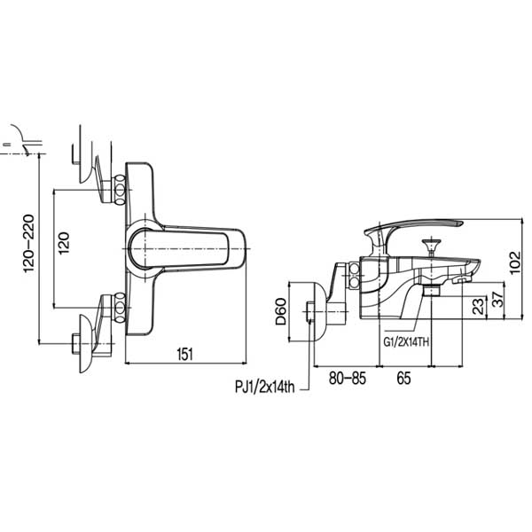 Sen tắm nóng lạnh AMY AM8000