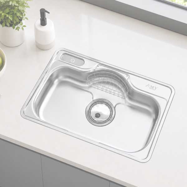 Chậu rửa 1 hố đại dương vành AMY AM 850 2 Chậu rửa 1 hố đại dương vành AMY AM 850