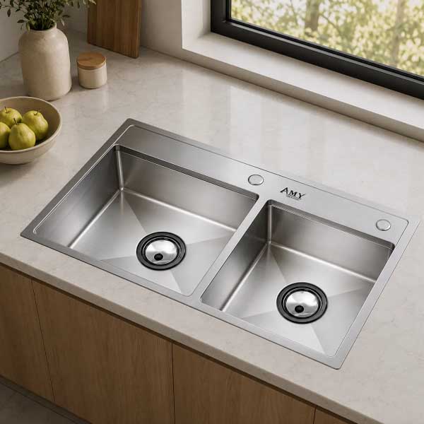 Chậu rửa bát thủ công cao cấp AMY AM8686N
