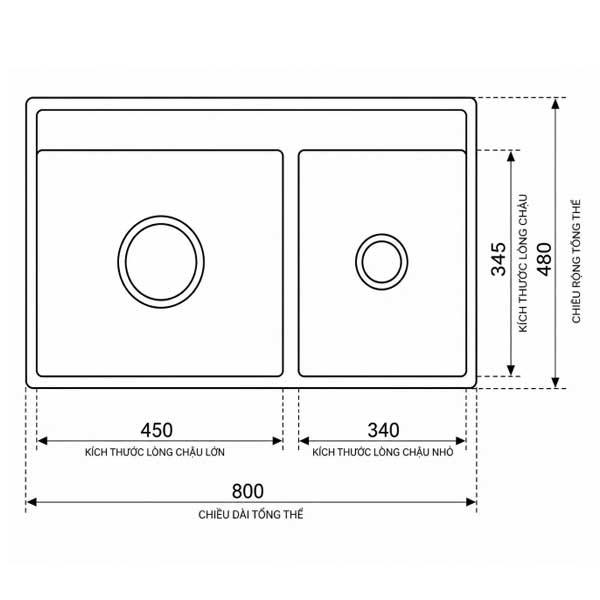 Chậu rửa bát thủ công cao cấp AMY AM8686N 3 Chậu rửa bát thủ công cao cấp AMY AM8686N