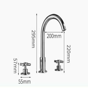 Vòi chậu Lavabo Haruki HR135H ( vòi 3 chân)