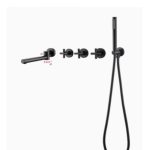 Sen tắm bồn âm tường Haruki HR1211 màu đen