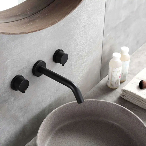 Vòi chậu Lavabo âm tường Haruki HR130 màu đen