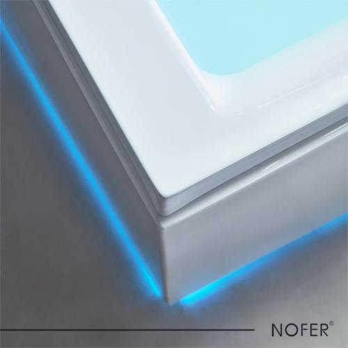 Lớp vật liệu Acrylic sáng bóng Bồn tắm massage Nofer NG-818