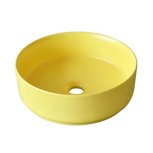 Chậu Lavabo Ceramic màu vàng KanLy SU524