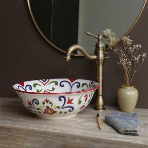 Chậu rửa mặt gốm sứ nghệ thuật Kanly SU402