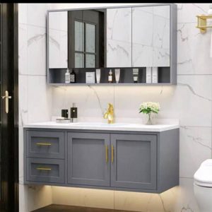 Bộ tủ chậu phòng tắm hiện đại S2011