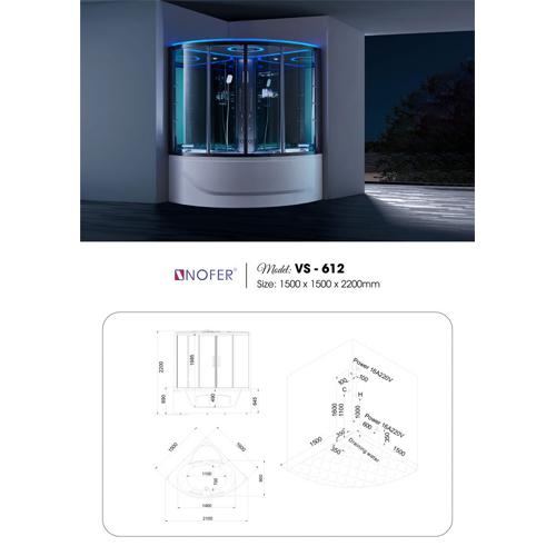 Bản vẽ phòng xông hơi Nofer VS-612