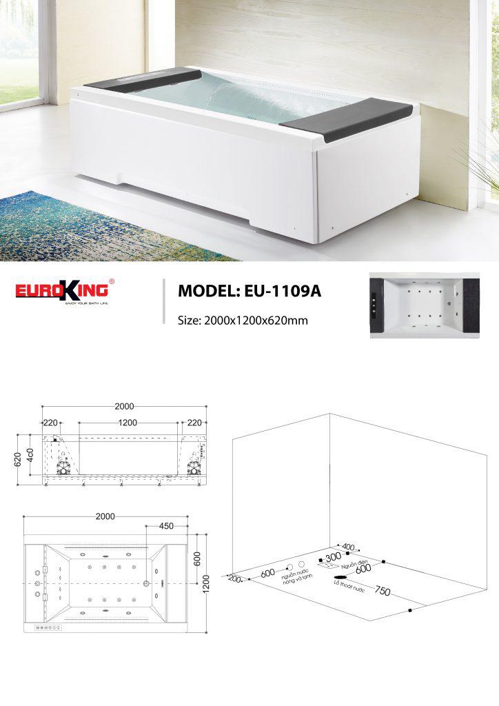 Bồn tắm massage Euroking EU-1109AB-5