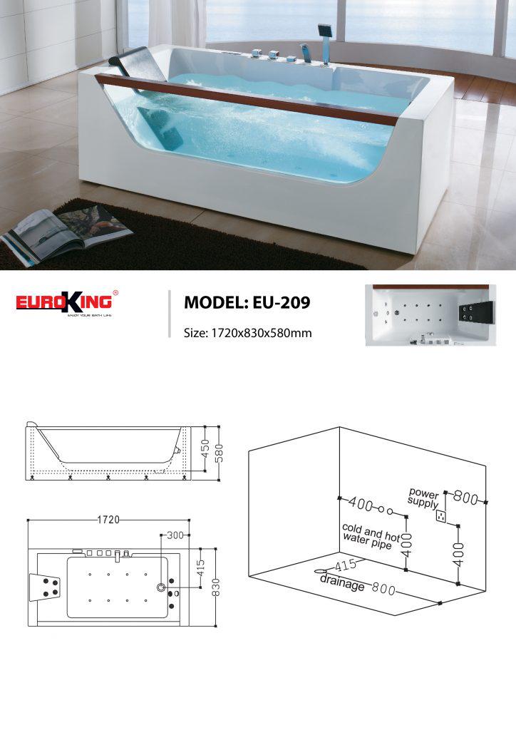 Bồn tắm massage Euroking EU-209-3