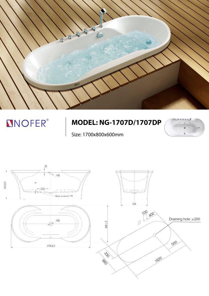 Bồn tắm massage NOFER NG-1707D-1707DP-4