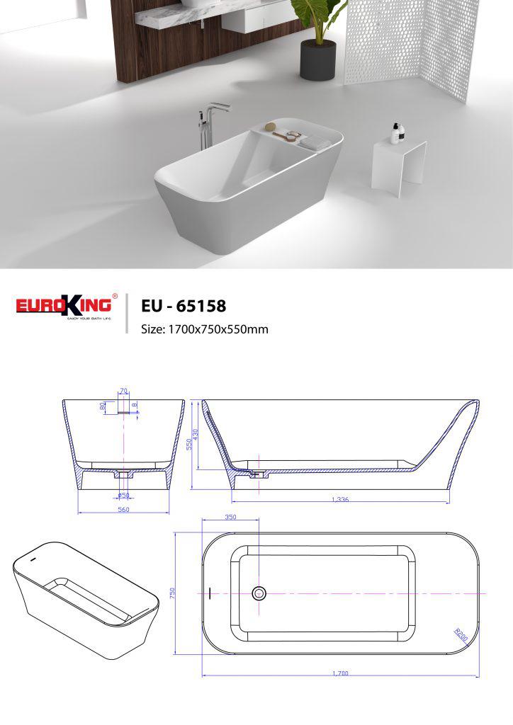 Bồn tắm EUROKING EU-65158-7