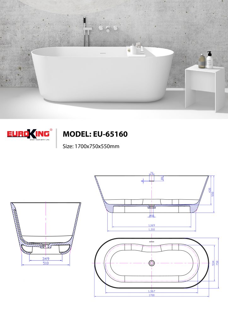 Bồn tắm EUROKING EU-65160-7