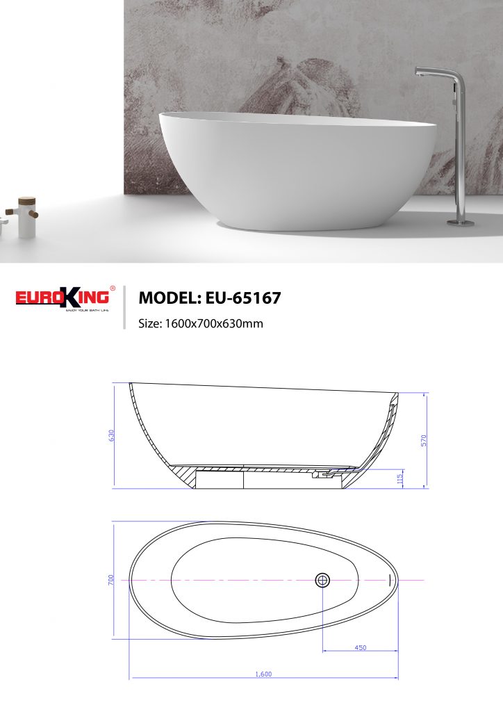 Bồn tắm EUROKING EU-65167-5