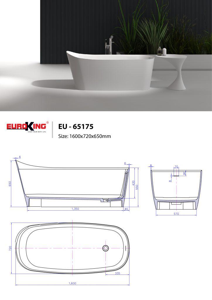Bồn tắm EUROKING EU-65175-7