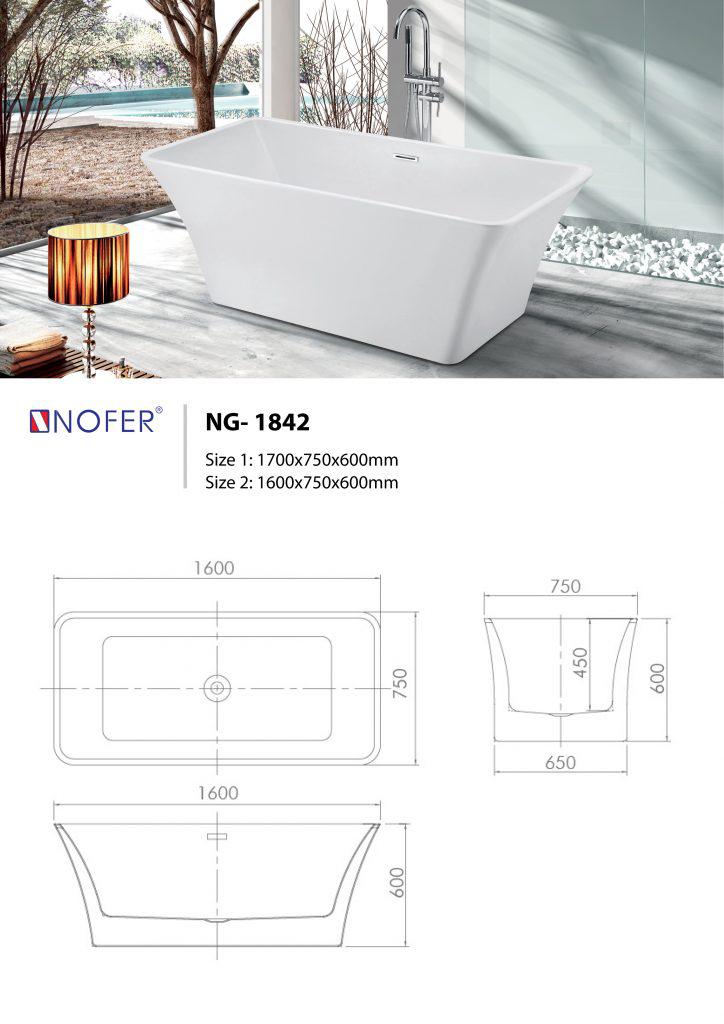 Bồn tắm NOFER NG – 1842- 1842 PLUS-8