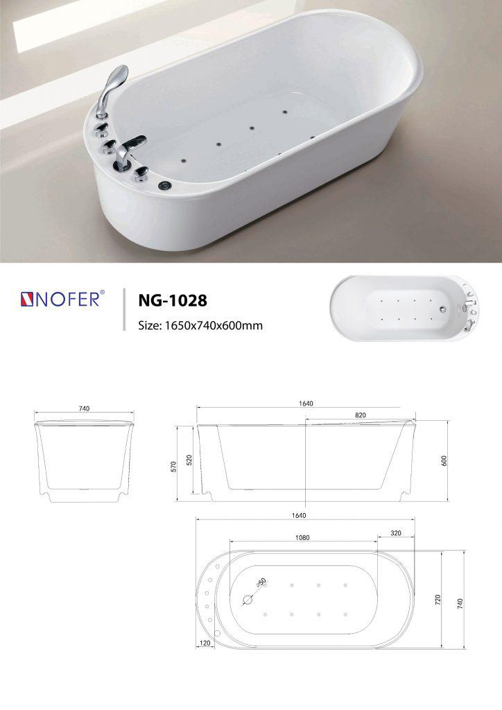 Bồn tắm NOFER NG-1028PP- 1028PP PLUS-7