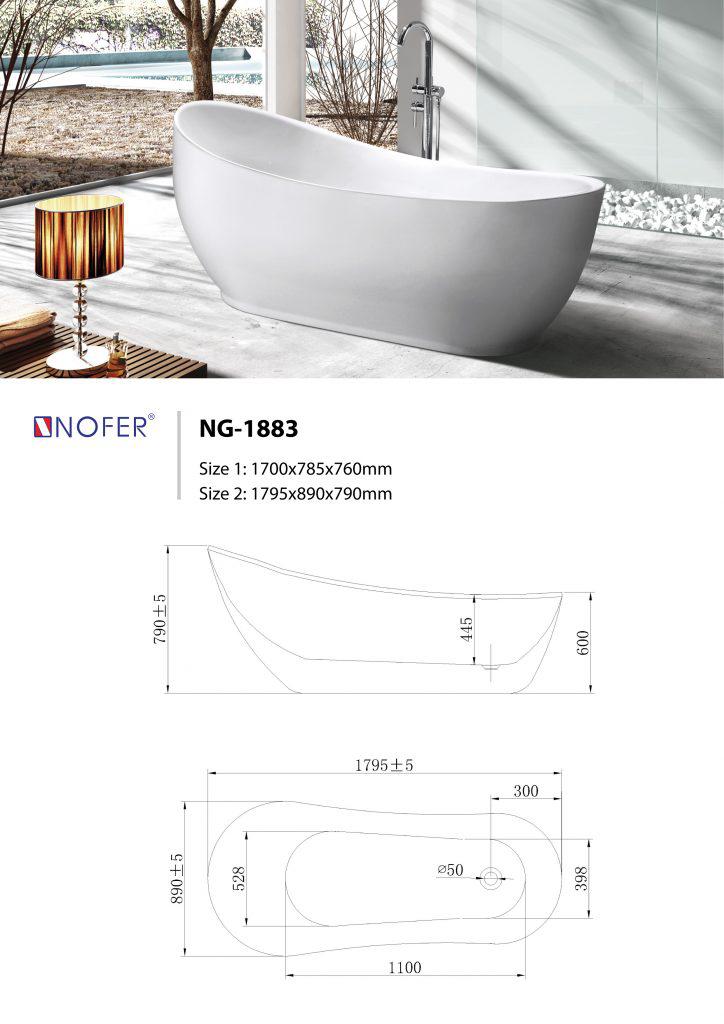 Bồn tắm NOFER NG – 1883- 1883 PLUS-3