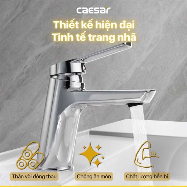 Vòi Lavabo Nóng Lạnh Caesar B200CU