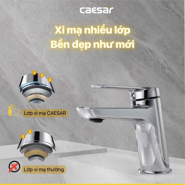 Vòi Lavabo Nóng Lạnh Caesar B200CU