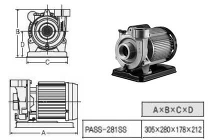MÁY BƠM NƯỚC LY TÂM ĐẦU INOX CÁNH HỞ HANIL PASS 281SS-2