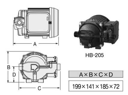 MÁY BƠM NƯỚC TĂNG ÁP ĐIỆN TỪ HANIL HB 205A-2