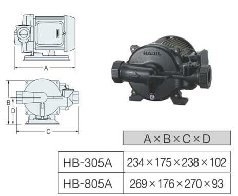 MÁY BƠM NƯỚC TĂNG ÁP ĐIỆN TỪ HANIL HB 805A-2