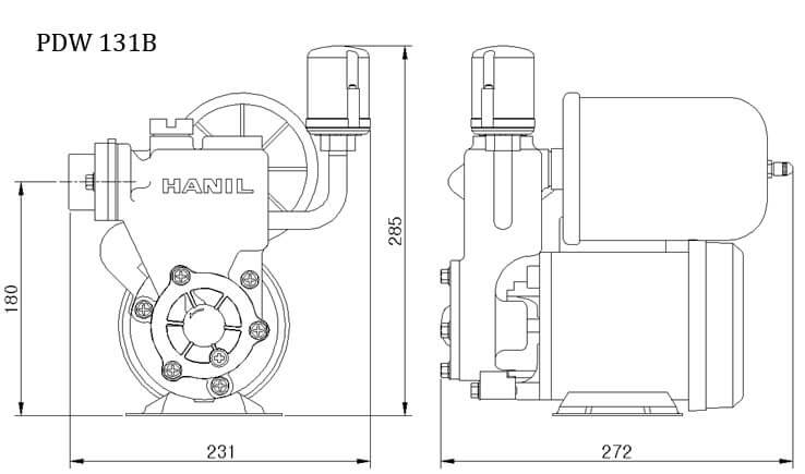 MÁY BƠM TĂNG ÁP HANIL PDW 131B-2