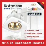 Đèn sưởi 1 bóng âm trần Kottmann – K1A