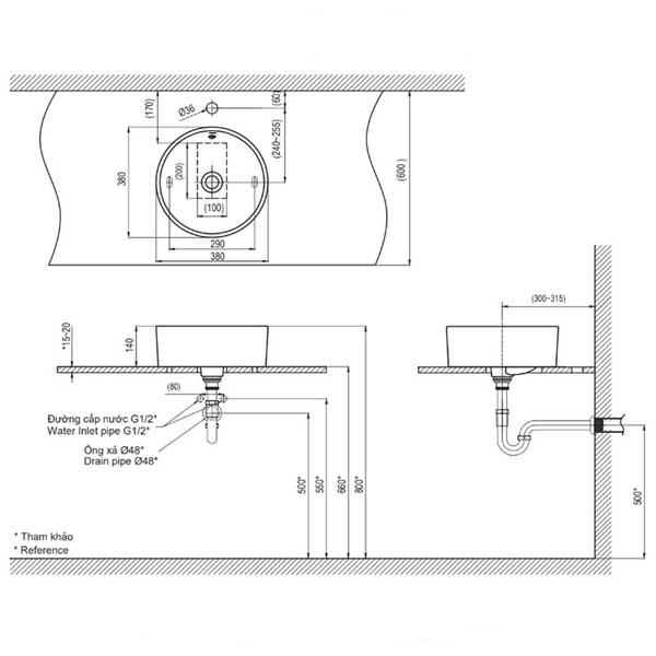 Chậu Lavabo đặt bàn INAX AL-295V