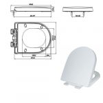 Nắp bồn cầu dáng chữ D HRNB 013 thay vừa các hãng Duravit,Hafele,TOTO....