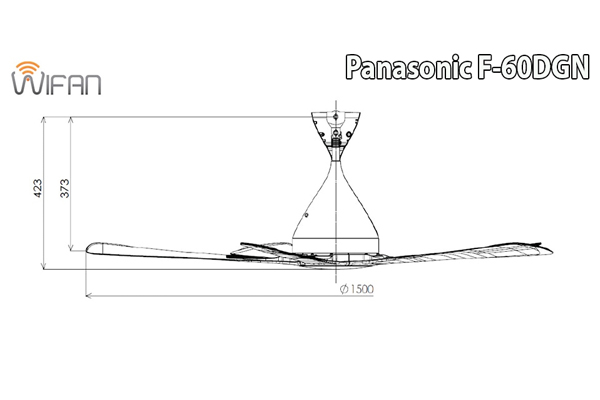 Quạt trần Panasonic 5 cánh F-60DGN-10