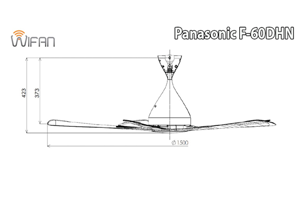 Quạt trần Panasonic 5 cánh F-60DHN-7
