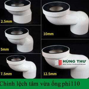 Thiết Bị Chỉnh Lệch Tâm Bồn Cầu,Bàn Cầu,bệt từ 2,5 - 5 - 7.5 - 10 - 12,5 cm HRPK- 10 ( vừa ống 110 )