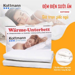 Chăn điện đôi Kottmann KOT130W, đệm sưởi điện cao cấp của Đức