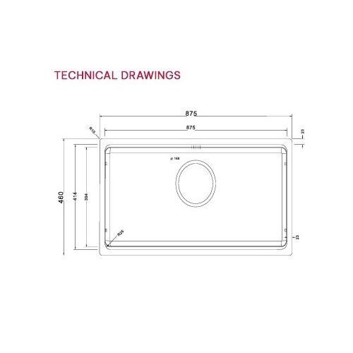 Bản vẽ chậu rửa bát 1 hố Paul Schmitt PAM8746-UM